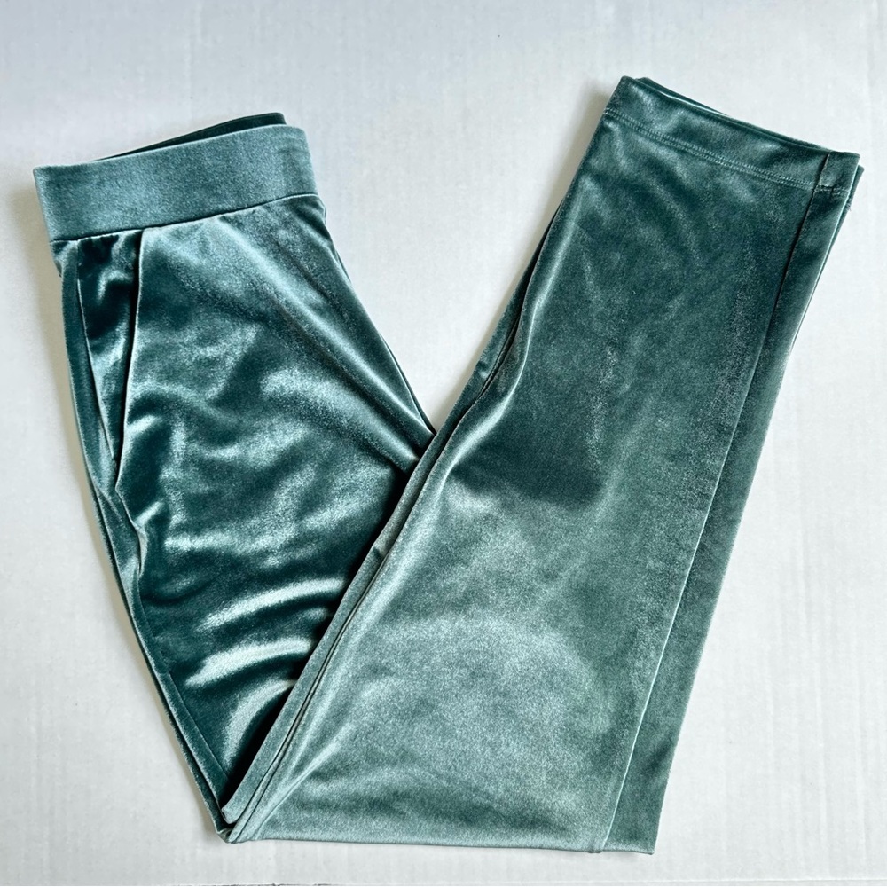 Loft Green Velvet Velour Pull On Slim Pants Women’s Size XS Stretch New W Tag